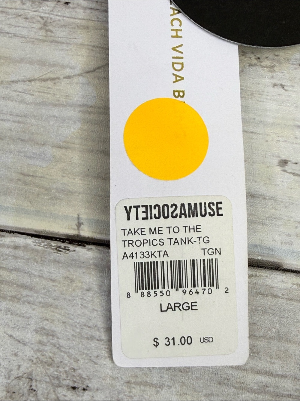 Amuse Society "Take Me to the Tropics" tank top - Picture 5 of 7